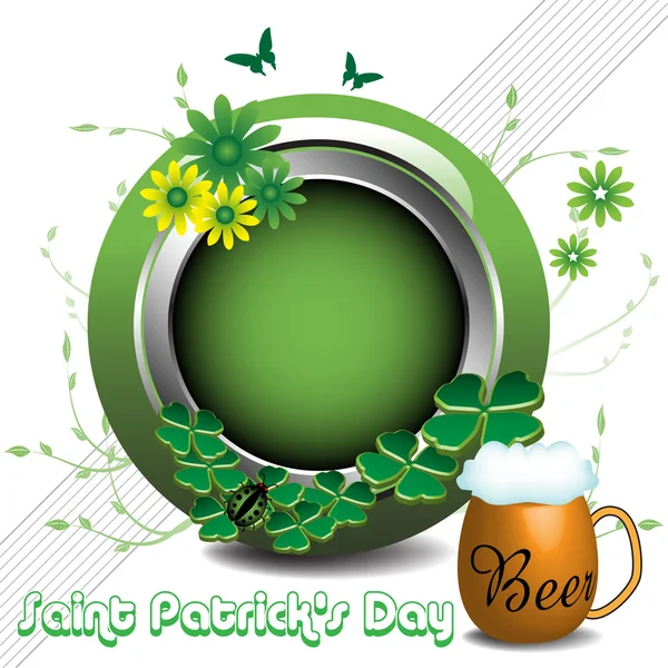 Saint patrick afgeronde frame — Stockvector