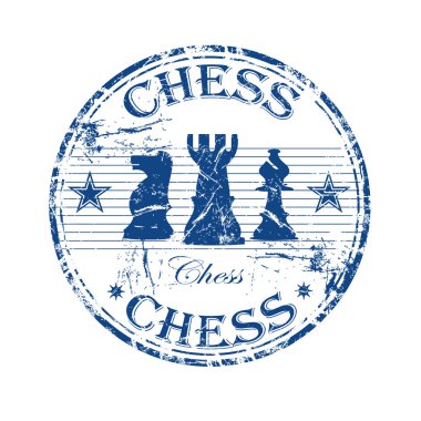 Satranç grunge lastik damgası