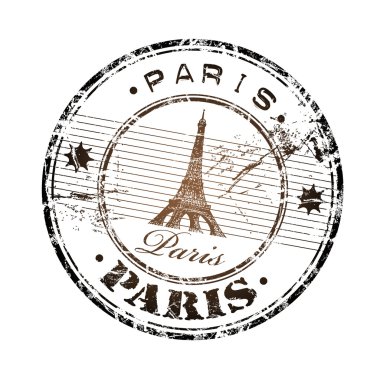 Paris grunge lastik damgası