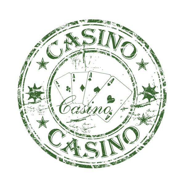 Casino Grunge Stempel — Stockvektor