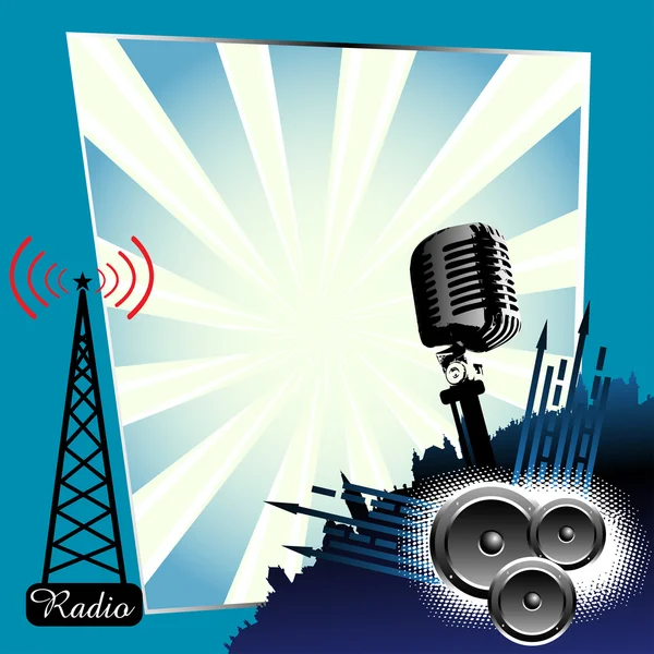 Concepto de radio — Vector de stock