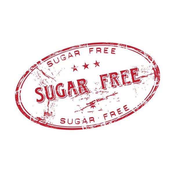 Sugar free grunge rubber stamp — Stock Vector