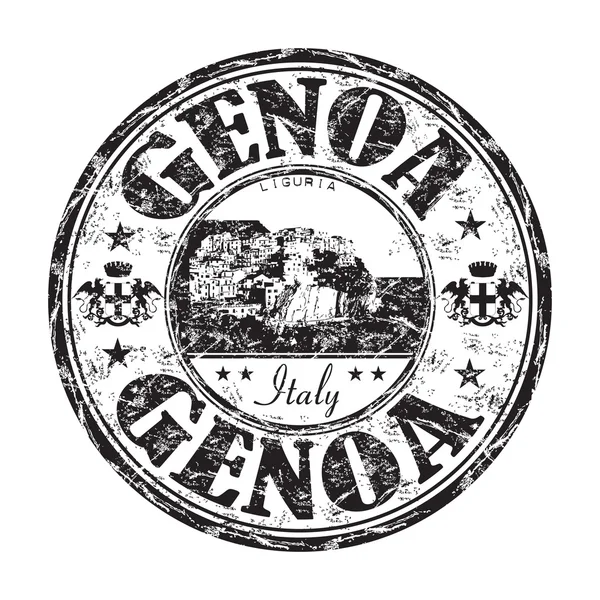 Genoa grunge rubber stamp — Stock Vector