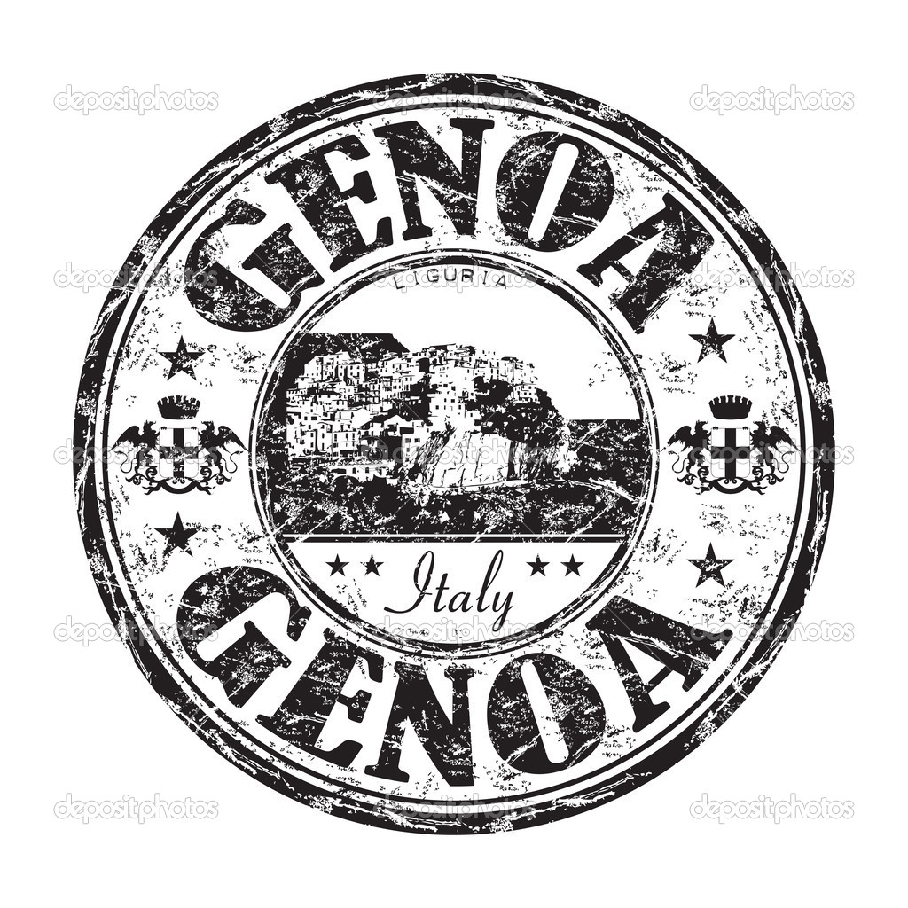 Genoa grunge rubber stamp
