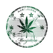 Marihuana-Grunge-Stempel