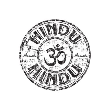 Hindu grunge rubber stamp clipart
