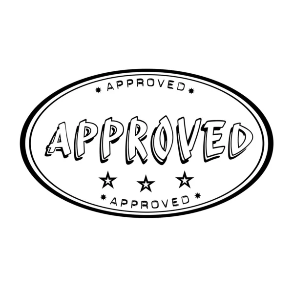 Approved grunge rubber stamp — Stock Vector