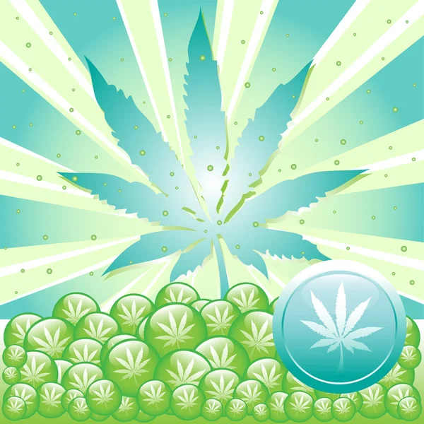 Conception du cannabis — Image vectorielle