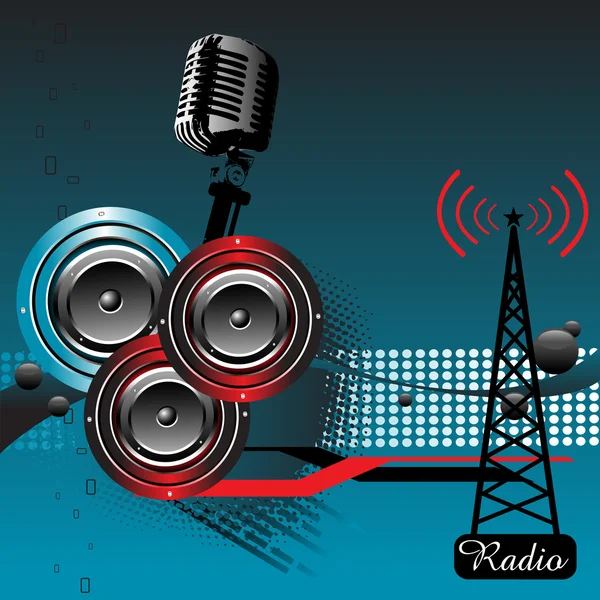 Radyo Tema — Stok Vektör