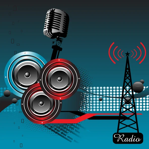 Radio theme — Stock Vector