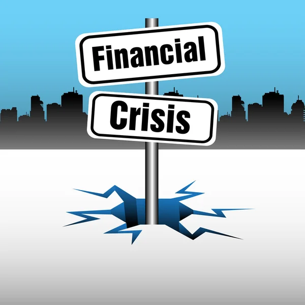 Financiële crisis plaat — Stockvector
