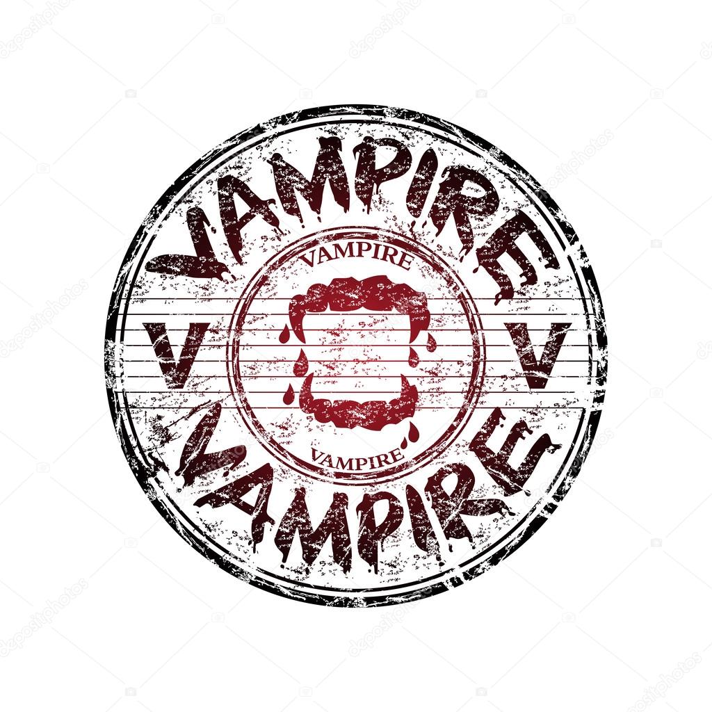 Vampire grunge rubber stamp