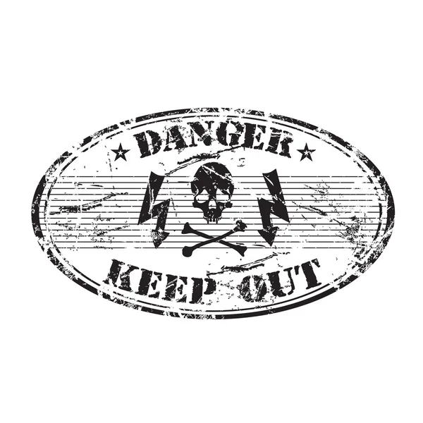 Danger keep out stamp — Stock Vector
