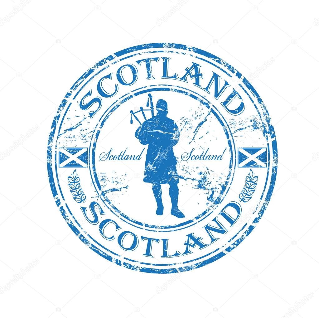 Scotland grunge rubber stamp
