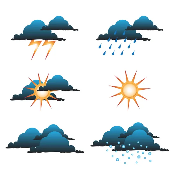 Weather symbols — Stock Vector