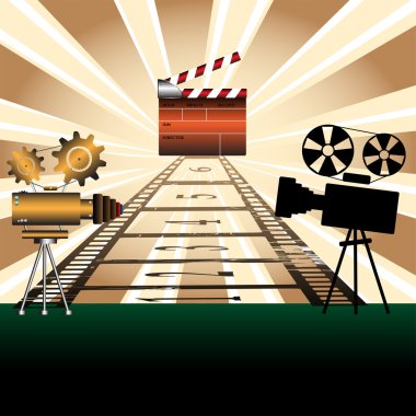 fıçı tahtası ve film projektörleri