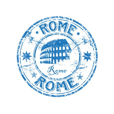 Roma grunge lastik damgası
