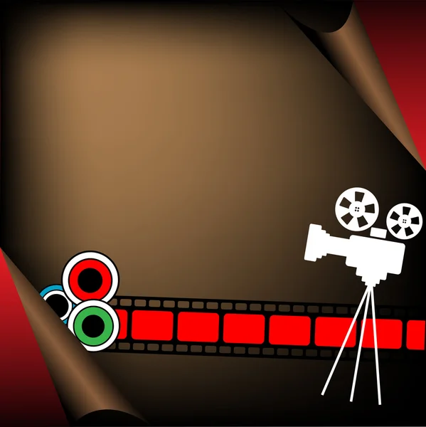 Film strip et projecteur de film — Image vectorielle