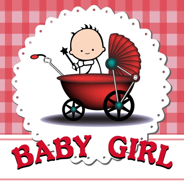 Baby girl — Stock Vector