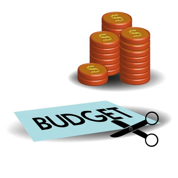 Škrty v rozpočtu — Stockový vektor