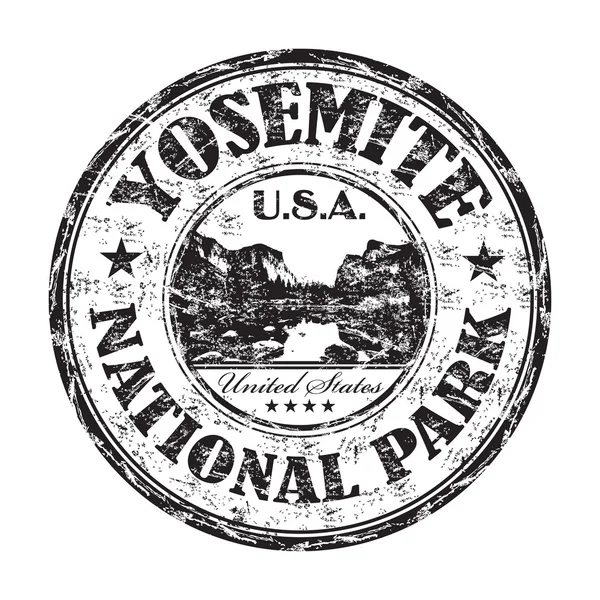 Yosemite-Nationalpark-Grunge-Stempel — Stockvektor