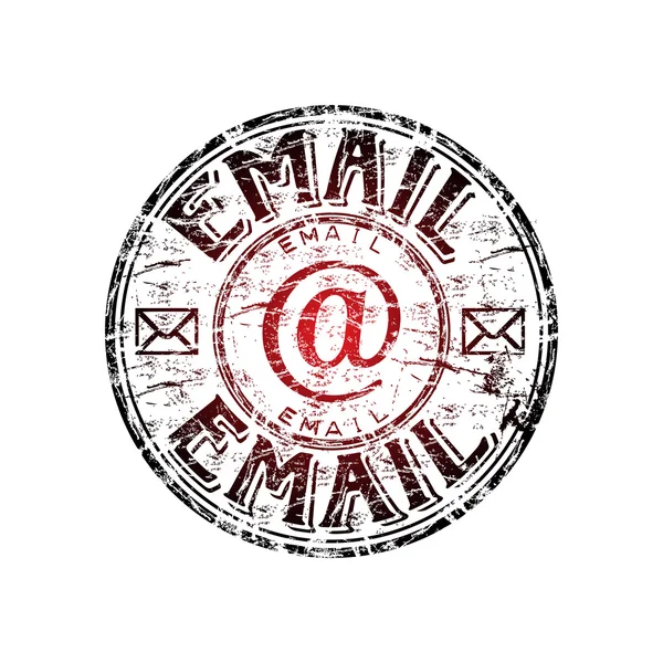 Електронна пошта гранжева гумова марка — стоковий вектор
