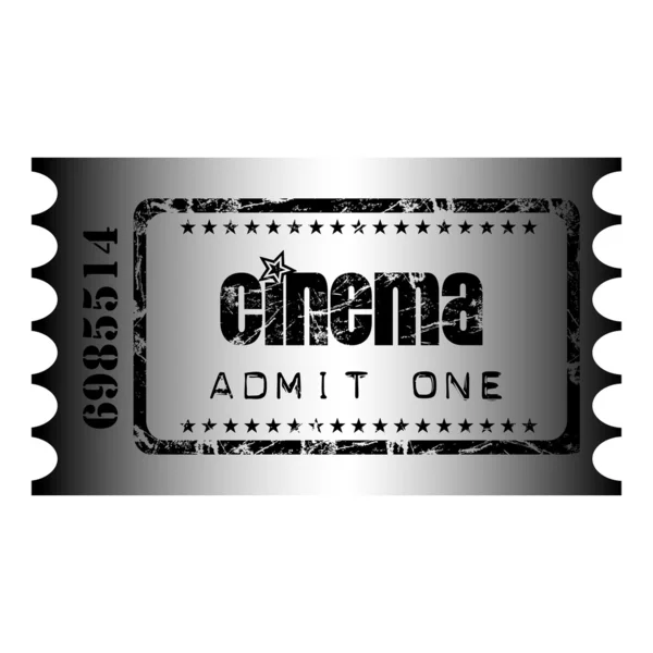 Bilhete de cinema — Vetor de Stock