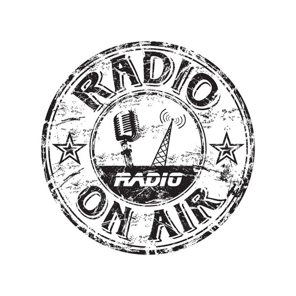 Sello de goma grunge radio — Vector de stock