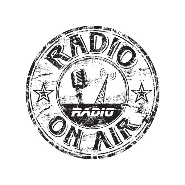 Radio grunge rubber stamp