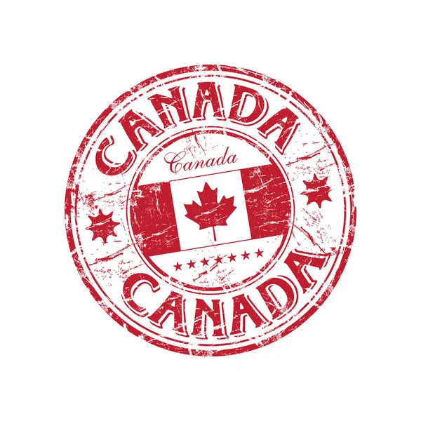 Canada grunge rubber stamp — Stock Vector