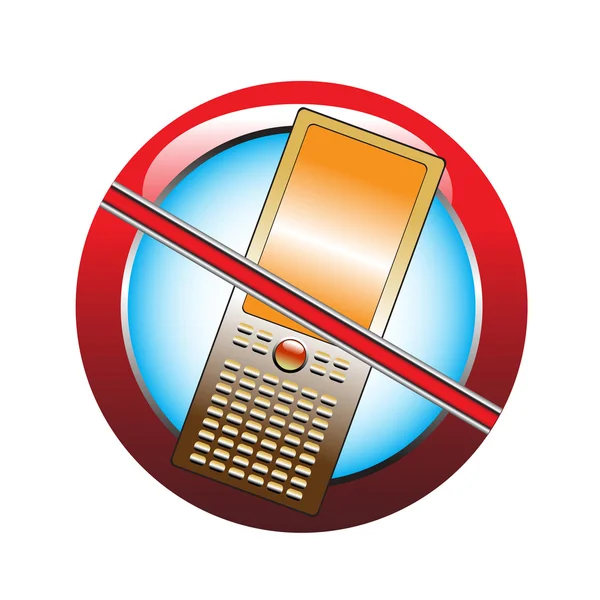 Pas de téléphone autorisé — Image vectorielle