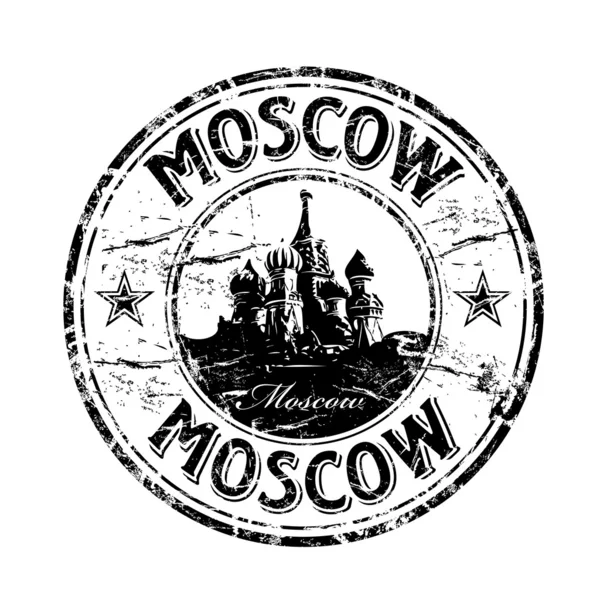 Moscovo grunge selo de borracha — Vetor de Stock