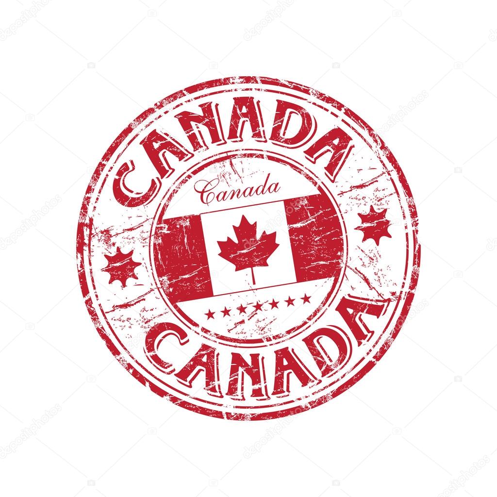 Canada grunge rubber stamp