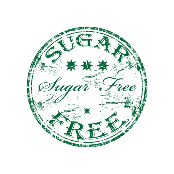 Sugar free grunge rubber stamp — Stock Vector