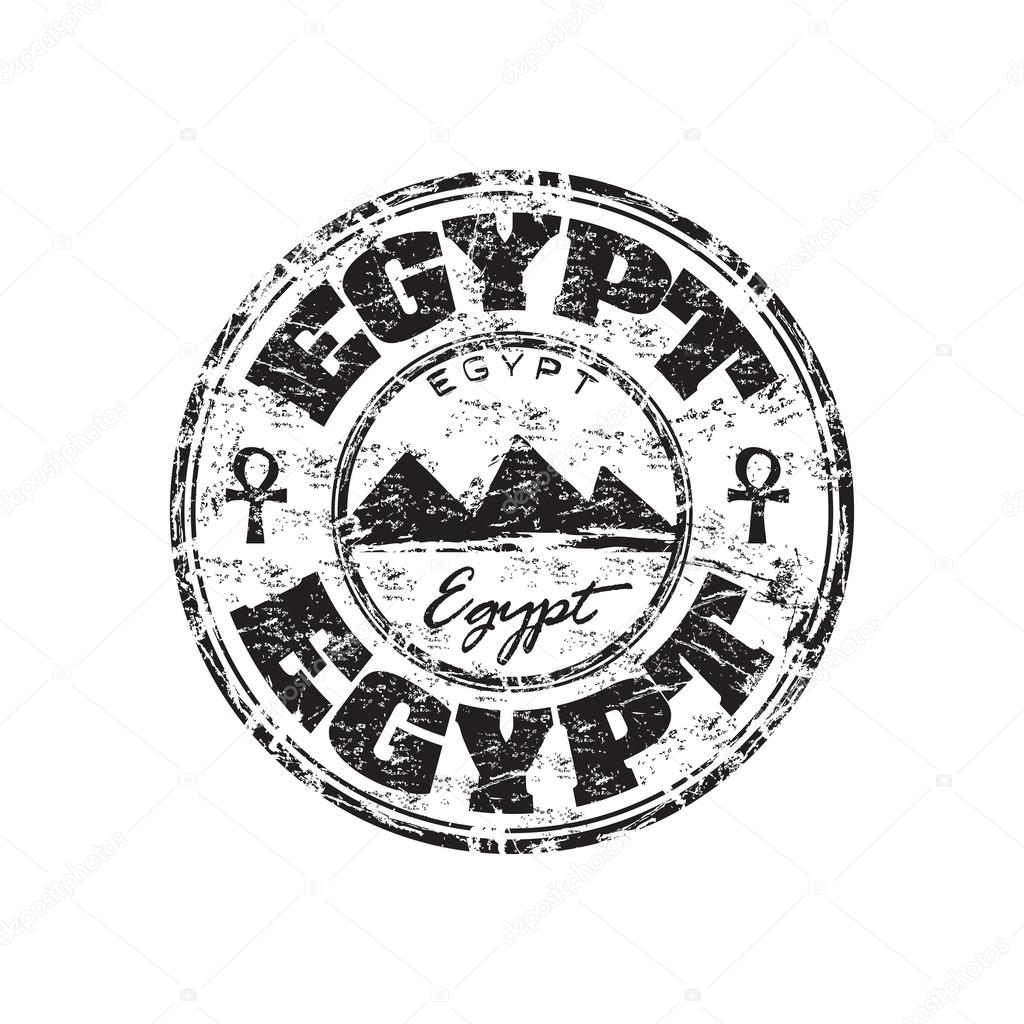 Egypt grunge rubber stamp