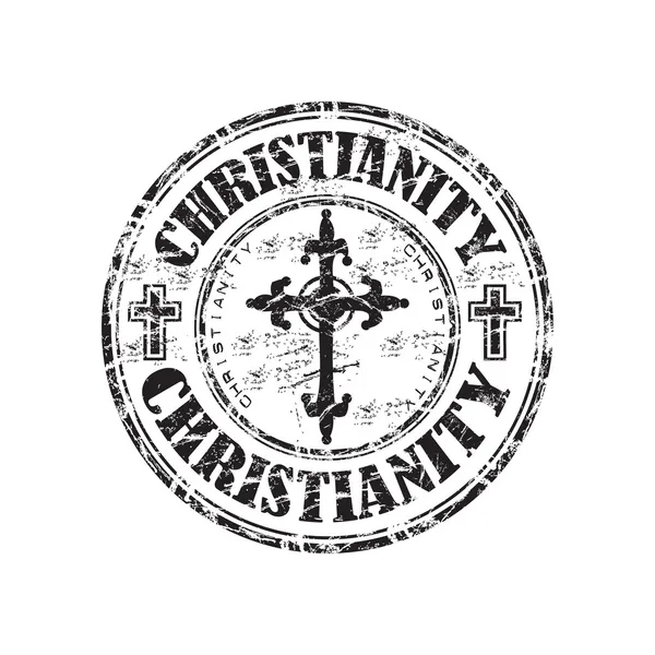 Christianity grunge rubber stamp — Stock Vector