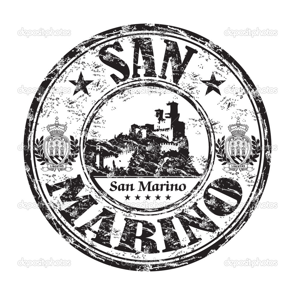 San Marino grunge rubber stamp