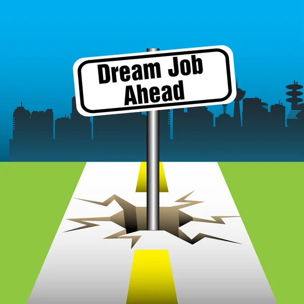 Dream job ahead — Stock Vector