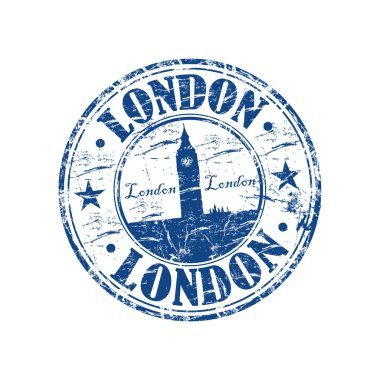 Londra grunge lastik damgası