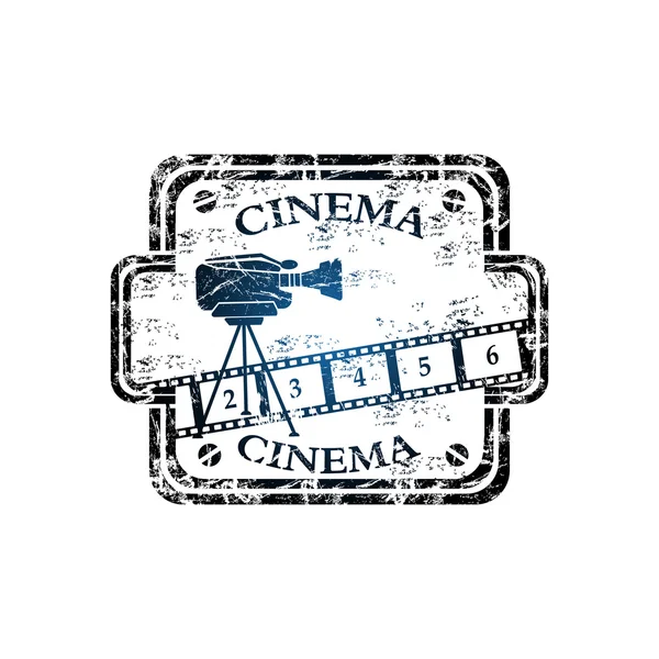 Резиновая марка кинотеатра — стоковый вектор