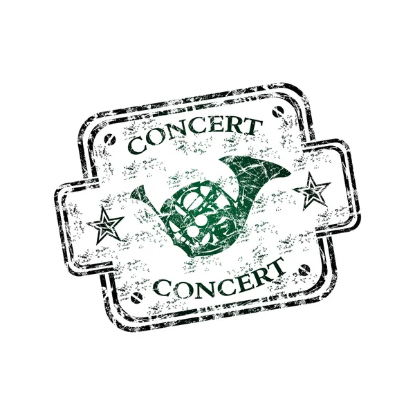 Concert grunge rubber stamp — Stock Vector