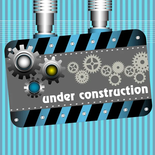 Under construction plate — Stock Vector