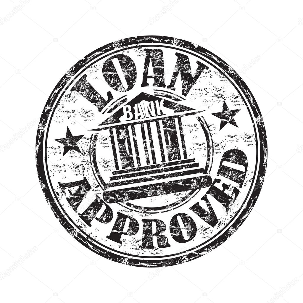 Loan approved grunge rubber stamp