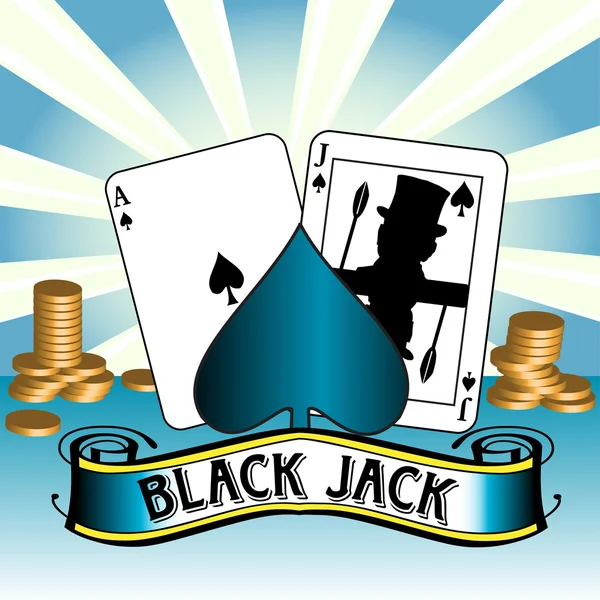 Blackjack cards — Stock Vector