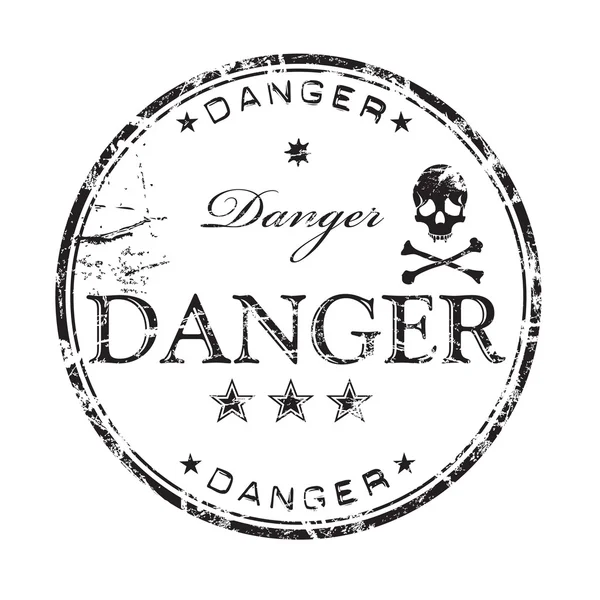 Niebezpieczeństwo pieczątka — Wektor stockowy