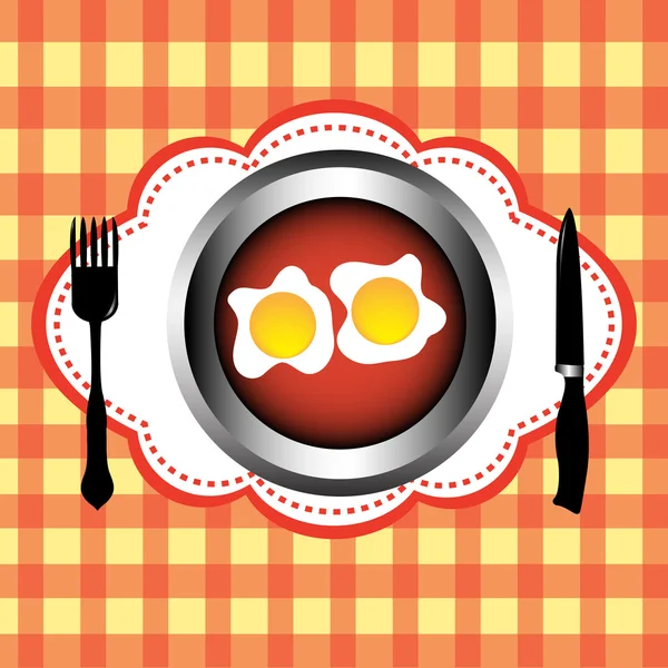 Їдять яйця — стоковий вектор