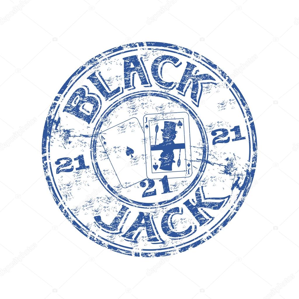 Blackjack rubber stamp