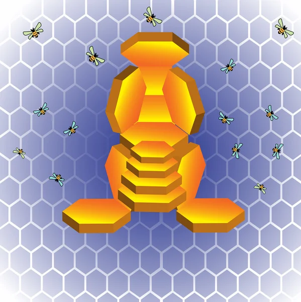 Trono de abeja — Vector de stock