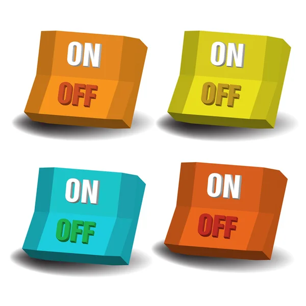 Set of four switches — Stock Vector