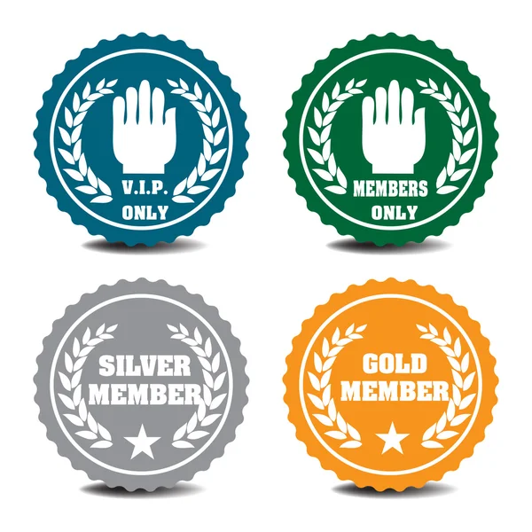 Medlemskab badges – Stock-vektor